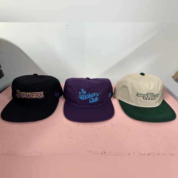 NWT Lot Of The Smokers Club Embroidered Graphic Baseball Hat Cap Snapback